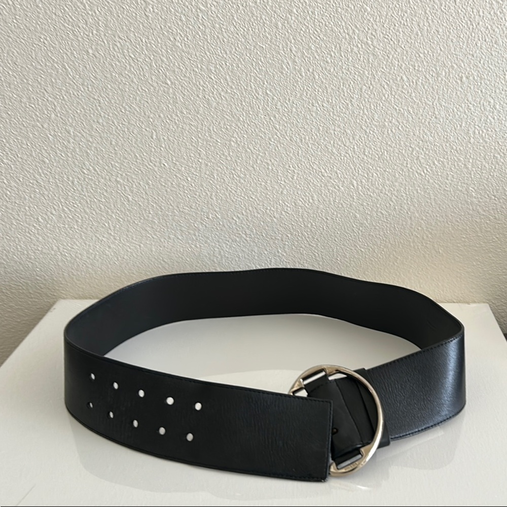 PRADA Black Leather
Chunky Round Buckle Belt  85/34 - Picture 4 of 11